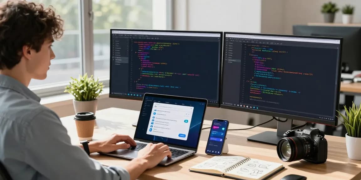 Seamlessly engaging with Telegram Download on a modern workspace setup.