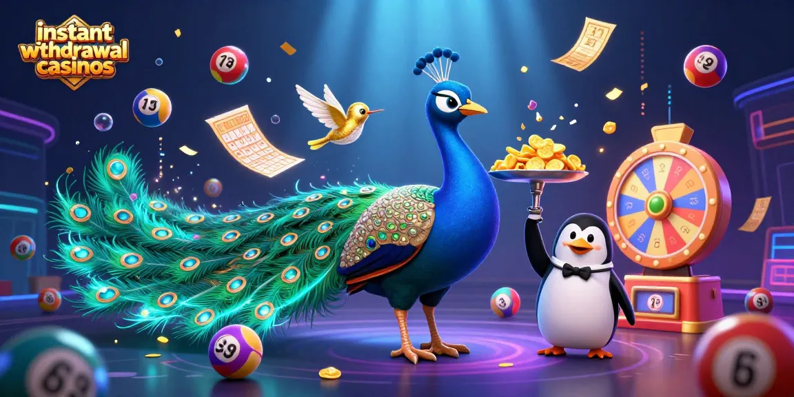 Experience instant withdrawal casinos packed with dynamic lottery elements and vibrant colors.